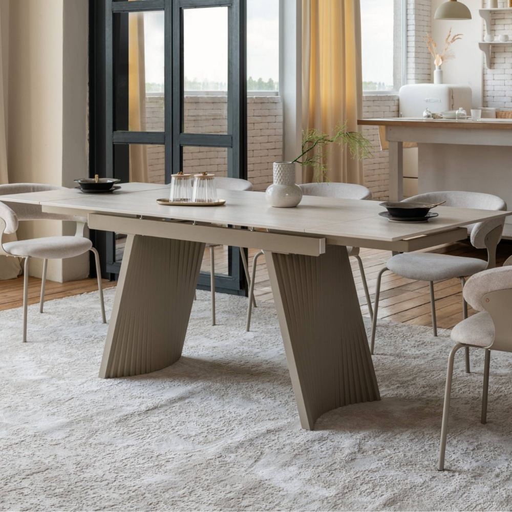 Керамический стол Олимпия TML-985 калакатта голд + черный 140-210x90x76 см